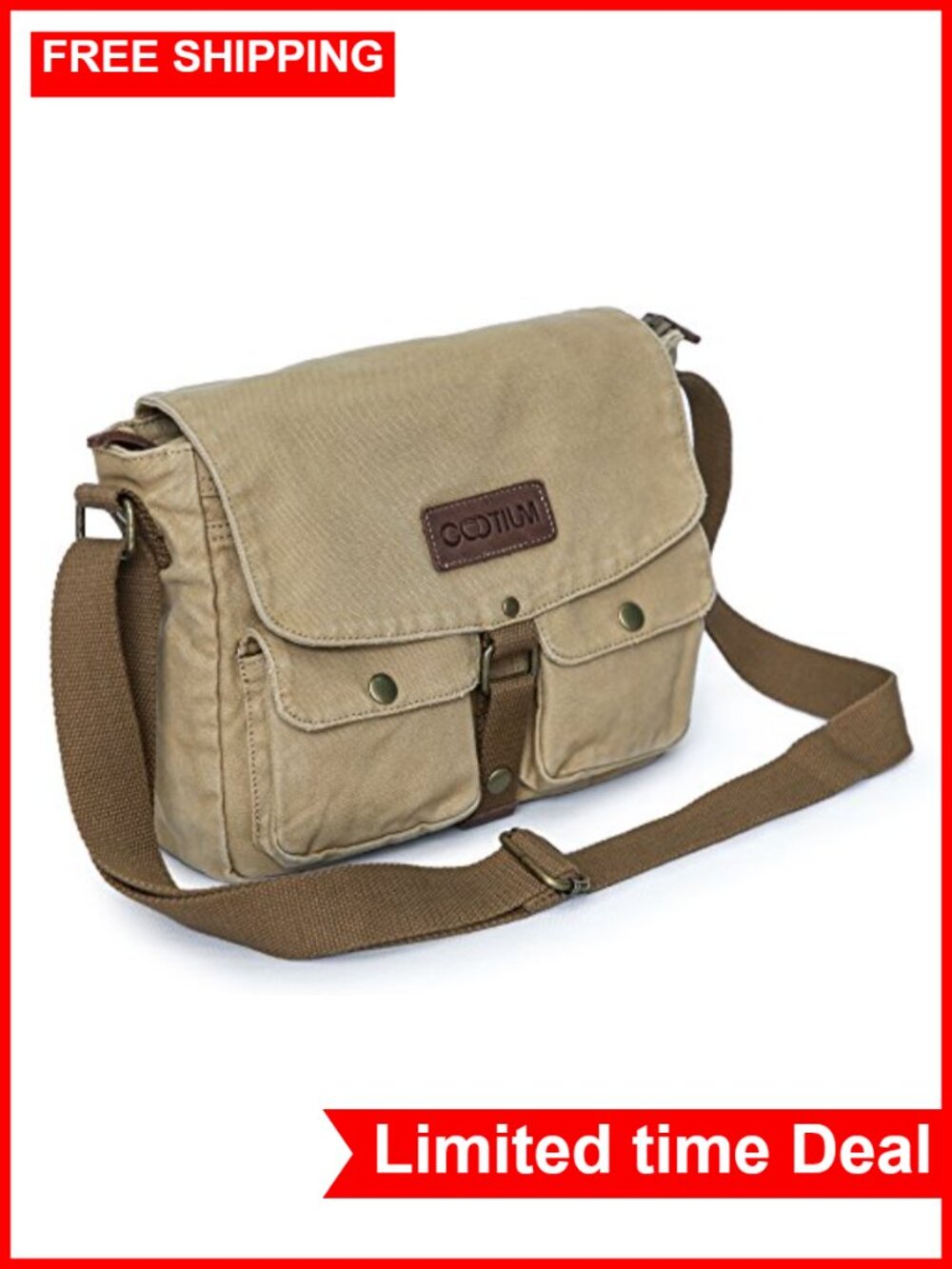 Canvas Messenger Bag Crossbody Military Satchel High-Density